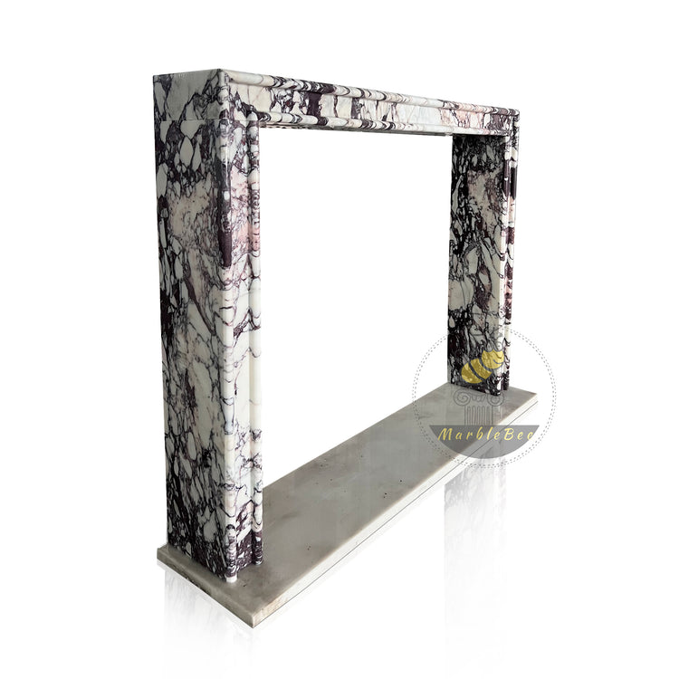 Italian Marble fireplace mantel Calacatta Viola