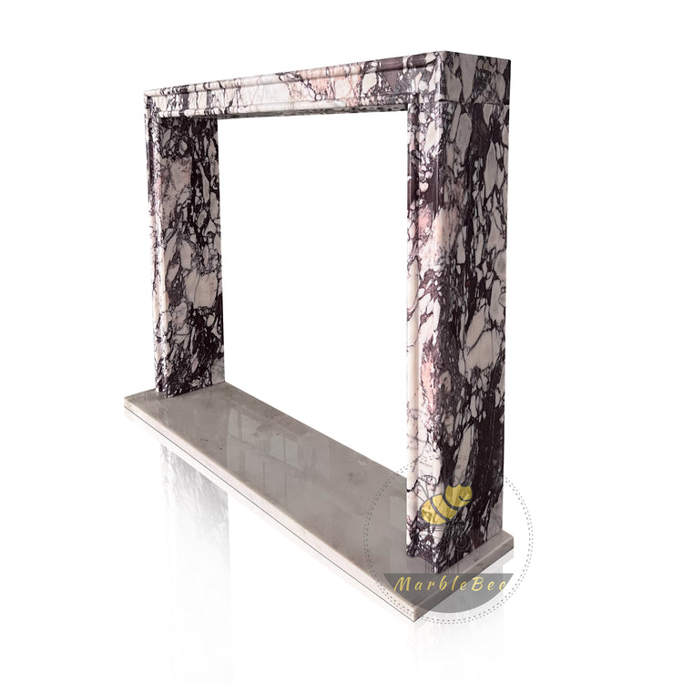 Italian Marble fireplace mantel Calacatta Viola