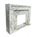 Marble fireplace surround Italian Arabescato