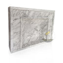 Modern Marble fireplace White Arabescato