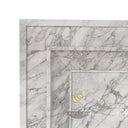 Modern Marble fireplace White Arabescato