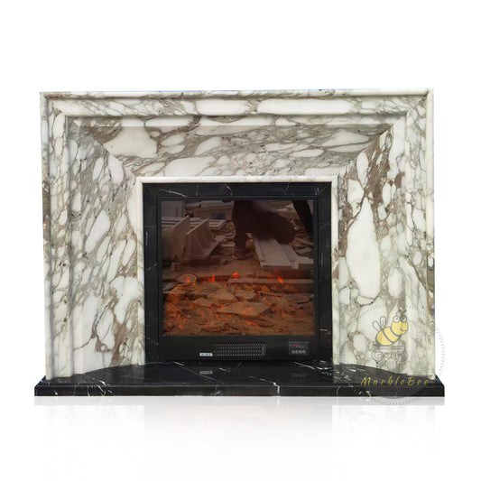 Italian Marble Arabescato Mantel Piece