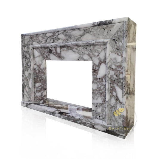 Modern Arabescato Fireplace Surround