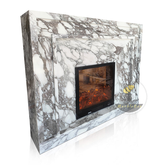 Arabescato Stone Fireplace Italian