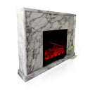 Large Arabescato Marble Fireplace
