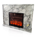 Large Arabescato Marble Fireplace