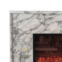Large Arabescato Marble Fireplace