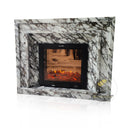 Large Arabescato Marble Fireplace and Surround