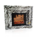Large Arabescato Marble Fireplace and Surround
