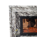 Large Arabescato Marble Fireplace and Surround