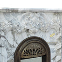 Large White Marble Arabescato Fireplace