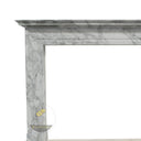 Large White Arabescato Marble Fireplace Mantel