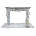 Marble Mantel Hand-Carved Baroque 47" Tall