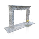 Marble Mantel Hand-Carved Baroque 47" Tall