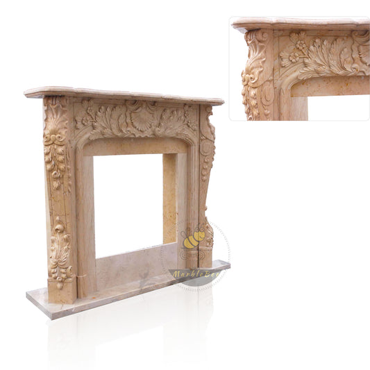 Fire Marble Hearth Hand-carved by Marblebee