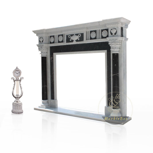 Black Marble Fireplace Victorian Style