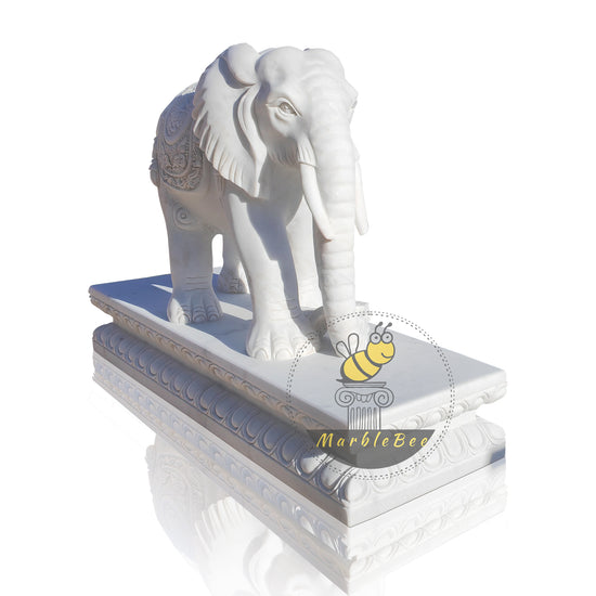 White marble elephant life-size customization 