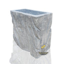 Marble Sink Pedestal Chiseled Grey Marble 33.5" Tall