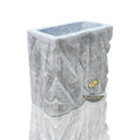 Marble Sink Pedestal Chiseled Grey Marble 33.5" Tall