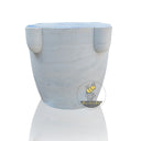 Hand-Carved Drum Pedestal Sink 32" Tall