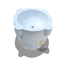 Hand-Carved Drum Pedestal Sink 32" Tall