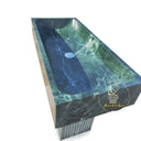 Prada Green Marble Monolithic Basin Sink 34" Tall 35.8" Width