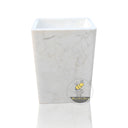 White Marble Pedestal Sink Classic 33.5" Tall