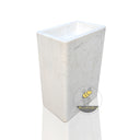 White Marble Pedestal Sink Classic 33.5" Tall