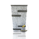 Black Limestone Pedestal Sink Stacked With Inlays 32" Tall