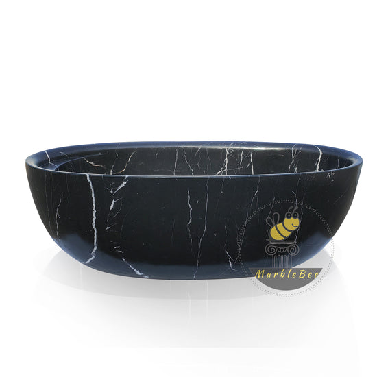 Nero Marquina marble bathtub