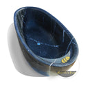Luxury Marble bathtub customized with ergonomic built-in headrest for ultimate relaxation