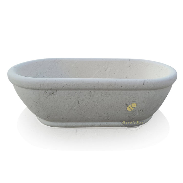 Moonlight Beige Limestone Bathtub