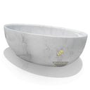 Luxury Bathtub with Wine Holder Arabescato Marble