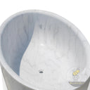 Luxury Bathtub with Wine Holder Arabescato Marble