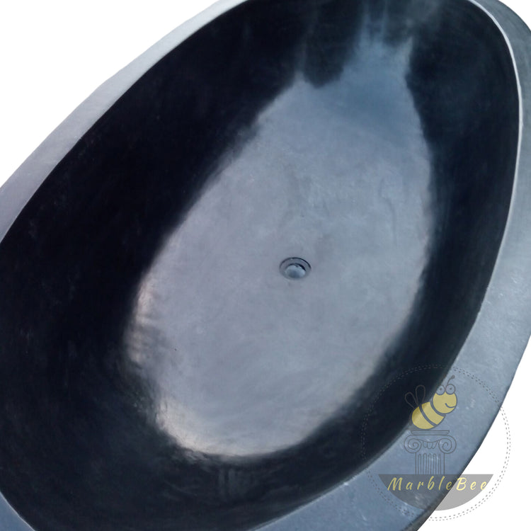 Limestone Bathtub-Black Stone