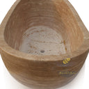 Beige Travertine Tub Slipper Tub