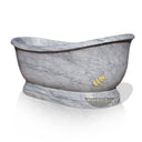 Custom Carrara White Marble tub with Pedestal