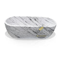 White Custom Carrara Marble Bath