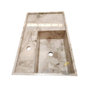 Freestanding Marble Vanity Sink With Drawer - Breccia Oniciata Marble
