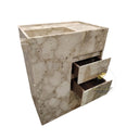 Freestanding Marble Vanity Sink With Drawer - Breccia Oniciata Marble