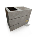 Marble vanity double sink countertop - Floating Grey Marble Vanity with Drawer