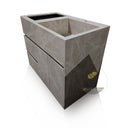 Marble vanity double sink countertop - Floating Grey Marble Vanity with Drawer