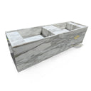 Marble vanity top with double sink and custom drawers