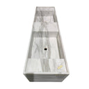 Marble vanity top with double sink and custom drawers