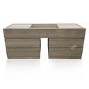 Marble vanity top floating with sink and custom double drawer