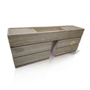 Marble vanity top floating with sink and custom double drawer