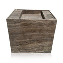 Pedestal Travertine vanity with Sink and Drawers for Sale