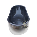 Black Marble Bathtub with White Veins and Headrest: Luxury First-Grade Experience