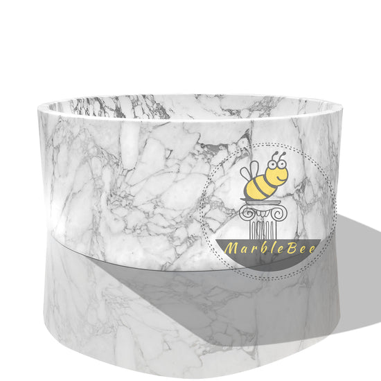 Calcutta white marble bathtub