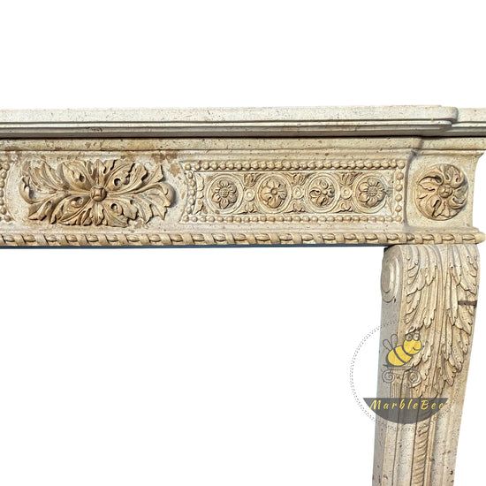 Elegant Floral Pattern Fireplace Mantel